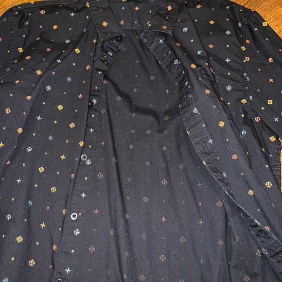 Vans Black Colorful Printed Short Sleeve Button Up Pocket Shirt Cotton Size XL - Picture 4 of 11